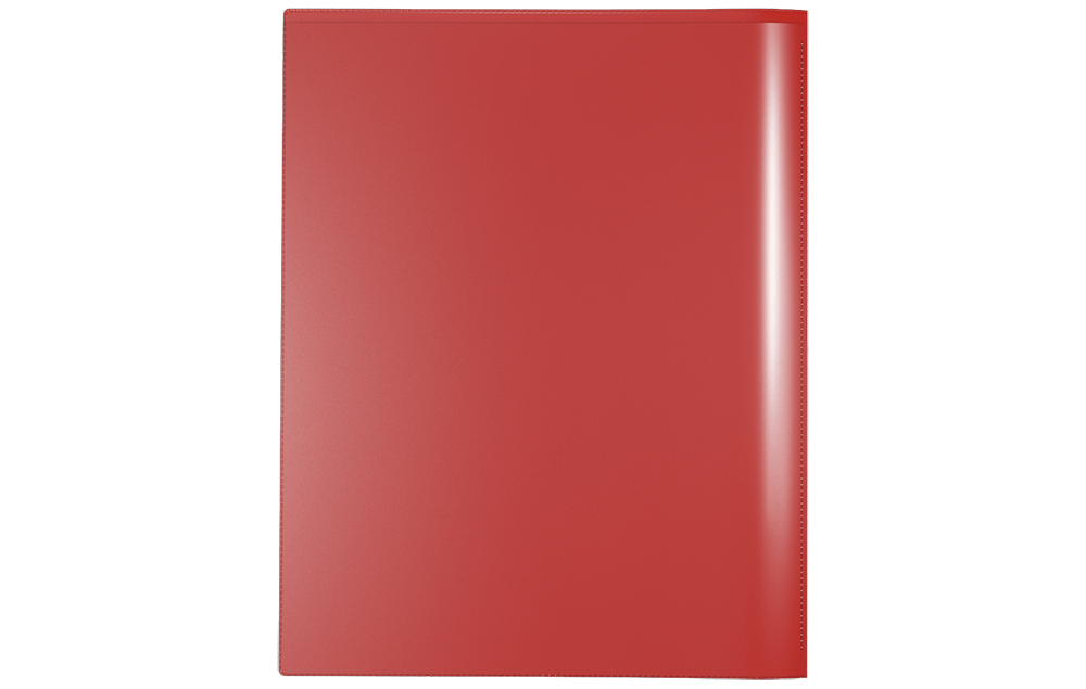 Back View of Nicky's Version 2, a Durable 2 Pocket Plastic Presentation Folder with Clear Sleeves