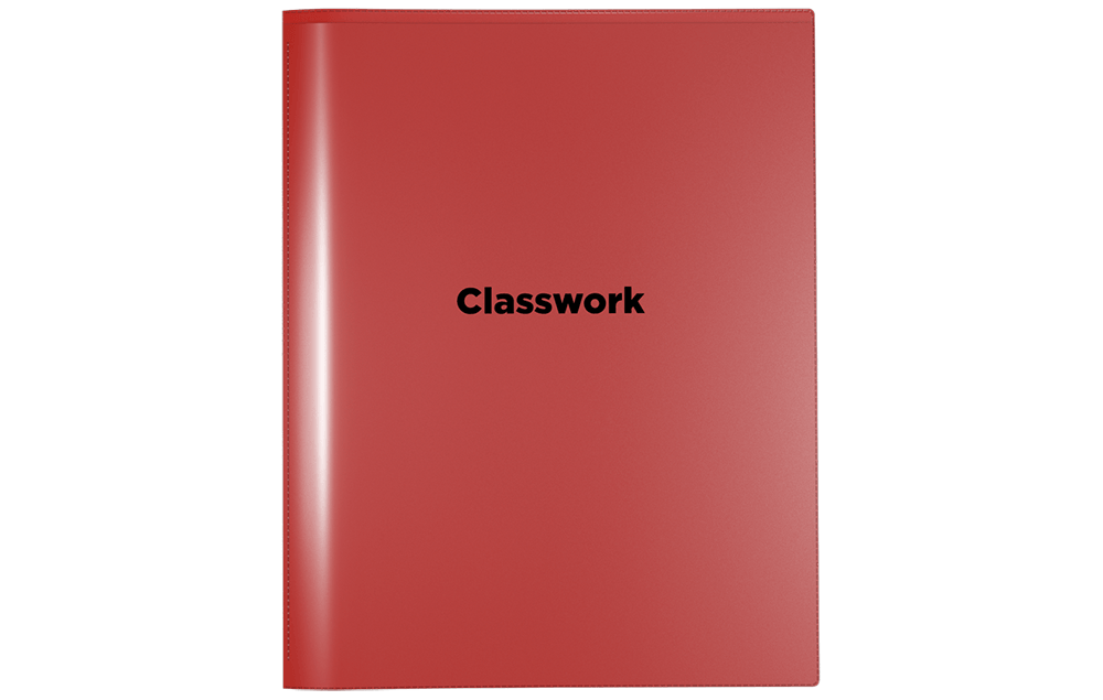 Front View of Nicky's Classwork Folder. Can be use as a school classwork folders, class room folder or class subject folder