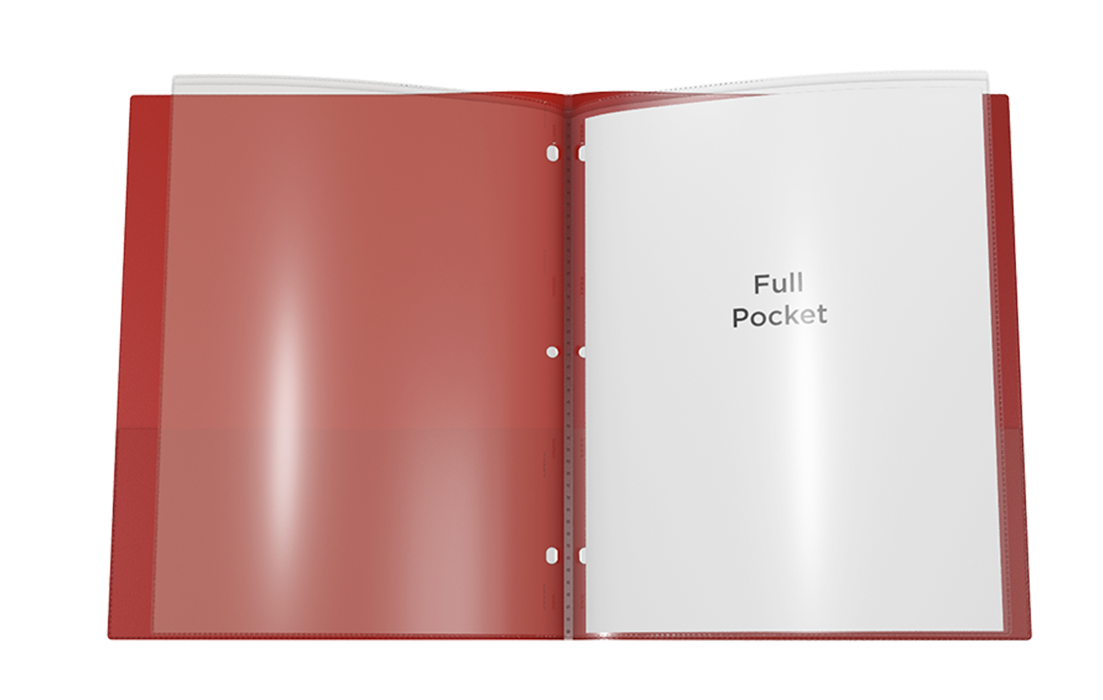 Inside view of Nicky's 4 Multi Pocket Sleeves Folder used for presentation.