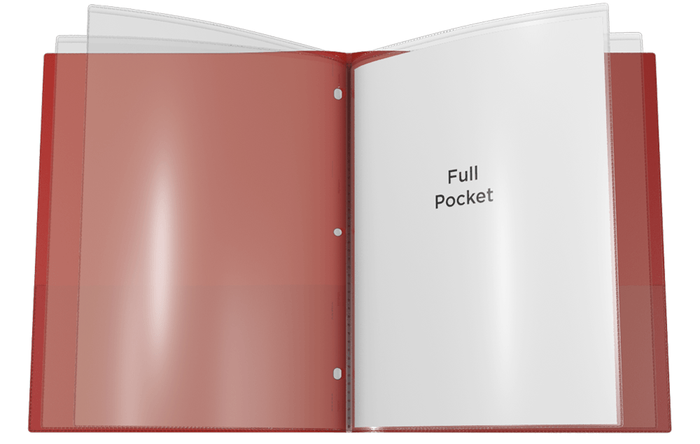 Inside view of Nicky's 6 Multi Pocket Sleeves Folder used for presentation.